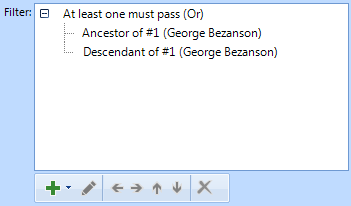 Screenshot of Filter Terms screenshot of filter terms showing two terms under an OR term